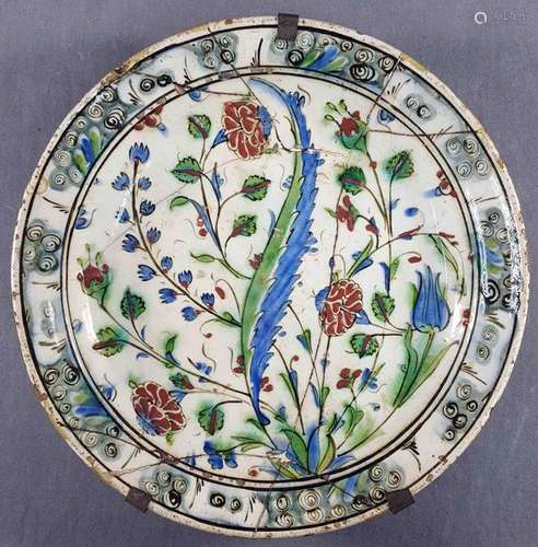 Iznik plate / plate. Ottoman Empire, Turkey around