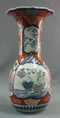 Porcelain vase. Probably Japan. 49 cm high. 6 character