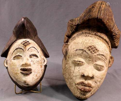 2 masks. Proably Congo probably. Up to 46 cm high.