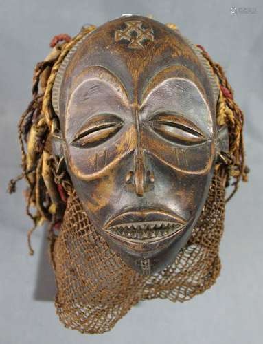 Dance mask. Wood. Proably Congo Chokwe. 23 cm high.