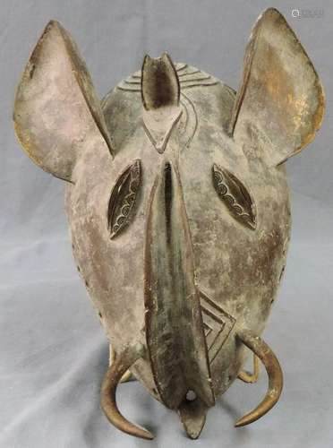 Mask. Brass? Benin? Mice elephant?