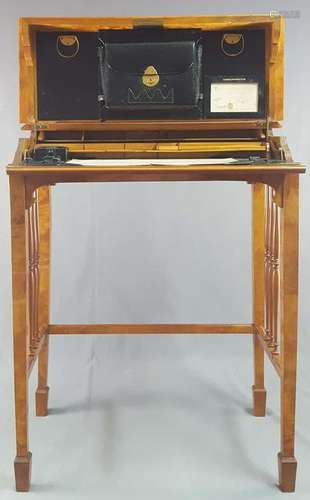 Folding secretary desk, probably cherry wood. 19th /