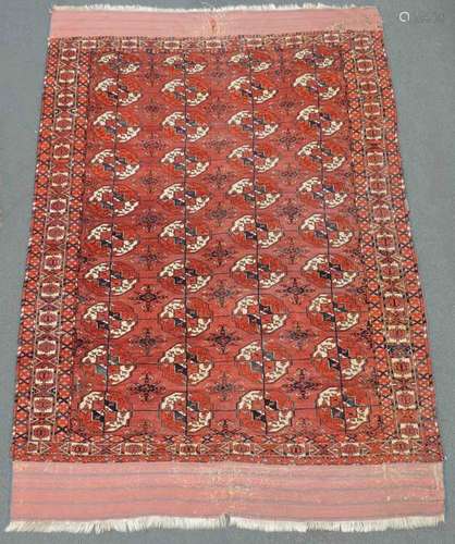 Tekke main carpet. Turkmenistan. Antique. Mid 19th