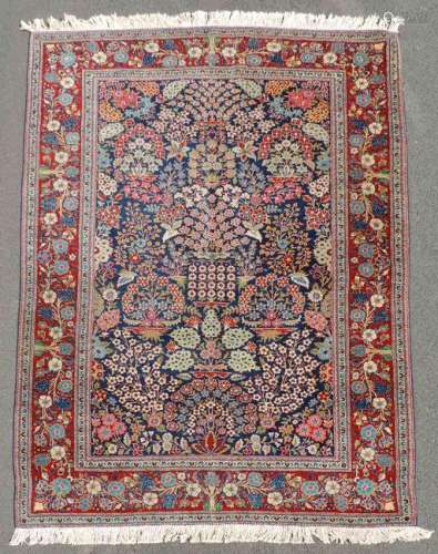 Kashan Persian carpet. Iran. Old, mid-20th century.