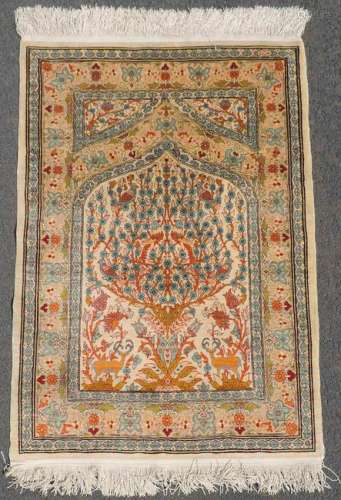 Hereke silk carpet Turkey 