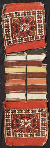 Bergama Hybe tribal rug. Double bag. Turkey. Antique,