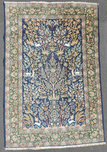 Isfahan Rug. Very fine knotting.