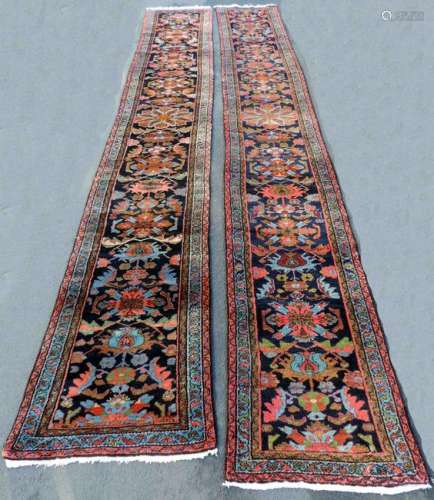 A pair of Nahawand Persian carpets. Iran. Old, around