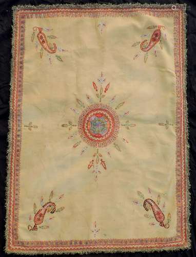 Kirman embroidery. Iran. Antique, 19th century.