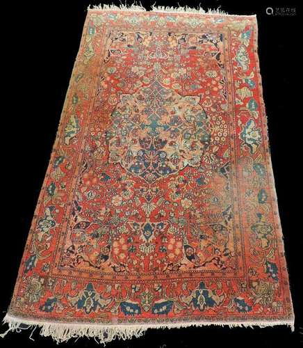 Isfahan Persian carpet. Iran. Antique, around 1910.