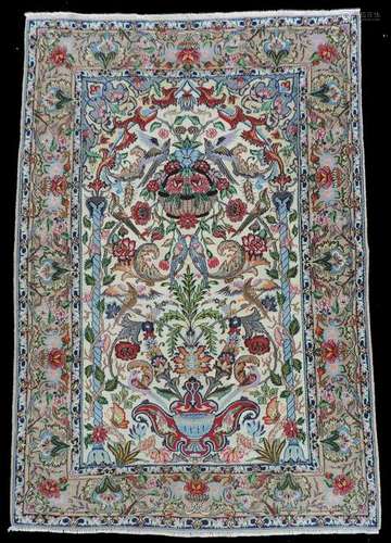 Isfahan Persian carpet. Paradise Garden. Iran. Very