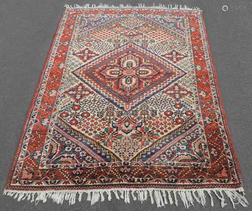 Bakhtiar Persian carpet with diamond pattern. Iran.