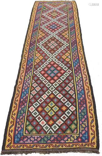 Varamin Shah-Savan kilim, tribal rug. Iran. Antique,