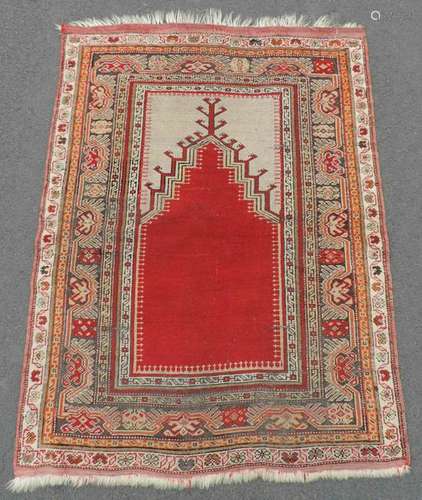 Konya prayer rug. Turkey. Antique, around 1880.