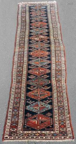 Veramin Shahsavan Persian carpet, runner. Iran. Old,