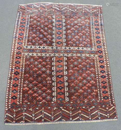 Jomud Engsi door entrance carpet. Turkmenistan.