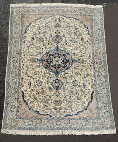 Nain Persian carpet. Iran. Fine knotting.