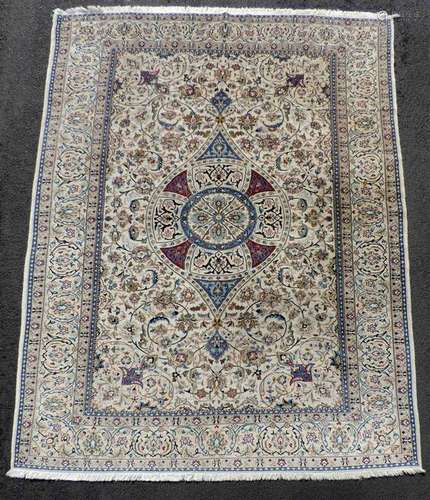 Nain Persian carpet. Iran. Fine weave.