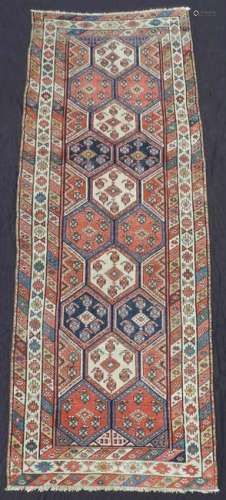 Hamadan Persian carpet. Runner. Iran. Antique, around