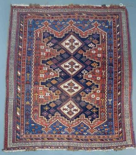 Afschar Persian carpet. Iran. Antique, around 1910.