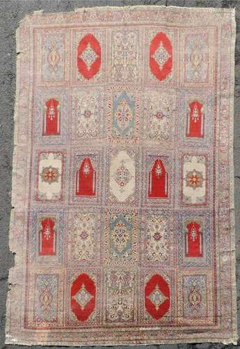 Kayserie silk carpet. Turkey. Antique, around 1900.