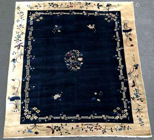 Chinese Carpet for Nichols London. Old. Mid-20th