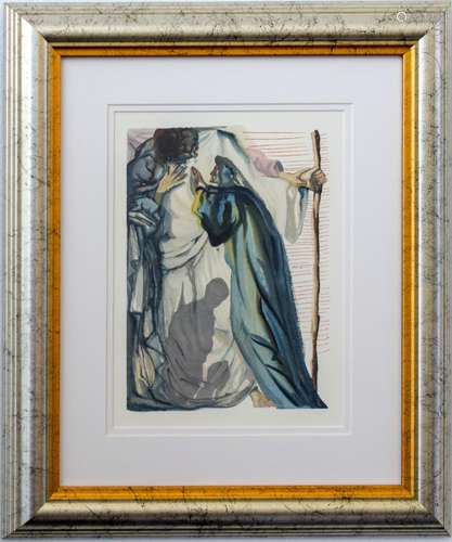 Salvador Dali- Original Color Woodcut on B.F.K. Rives Paper 