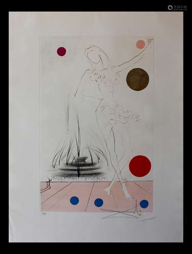 Salvador Dali- Original Etching with color 