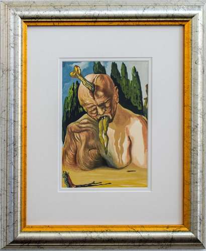 Salvador Dali- Original Color Woodcut on B.F.K. Rives Paper 