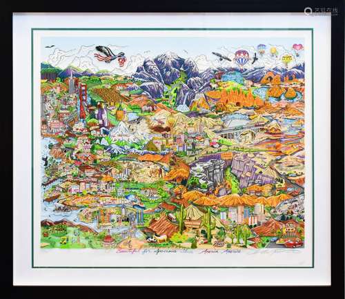 Charles Fazzino- 3D Construction Silkscreen Serigraph 