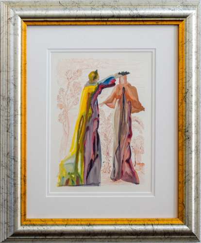 Salvador Dali- Original Color Woodcut on B.F.K. Rives Paper 