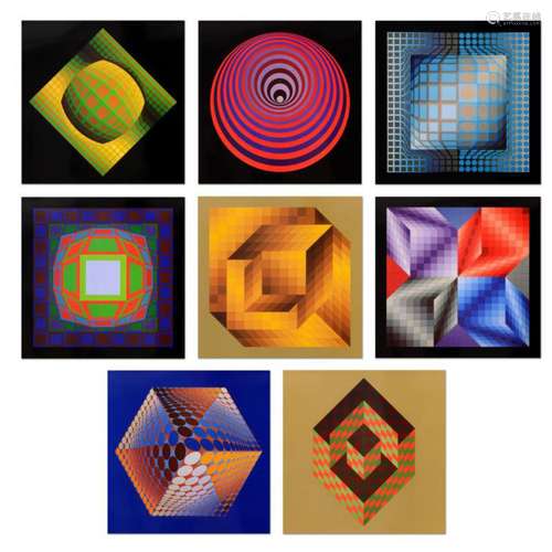 Victor Vasarely (1908-1997)- Heliogravure prints 