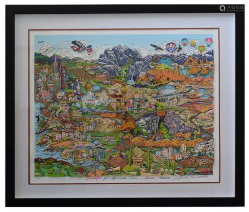 Charles Fazzino- 3D Construction Silkscreen Serigraph 