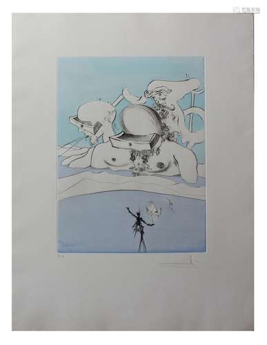 Salvador Dali- Hand Colored Original Etching 