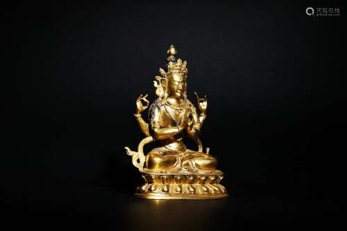 A Gilded Bronze Thousand-Handed Avalokitesvara