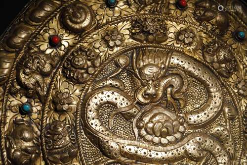 A Tibet Gilded Bronze Charm