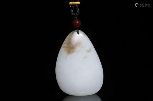 A White Specially Jade Pendant