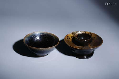 A Jian kiln Black-Glazed Bowl with Holder