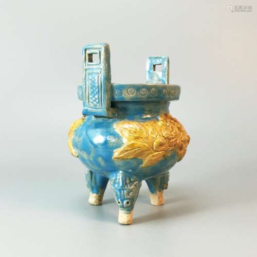AMing Dynasty Enamel Decorate Porcelain Incense Burner
