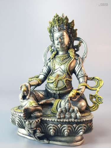 A gold-plated bronze ware Buddha Statue of Fortune