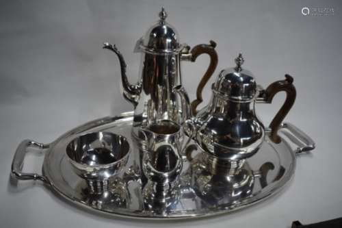 Asprey & Co. Ltd. silver three-piece tea service