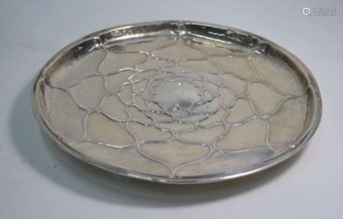 Omar Ramsden & Alwyn Carr: an Edwardian Art Nouveau circular silver salver