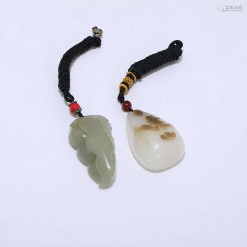 A Pair of Hotan Jade Pendant