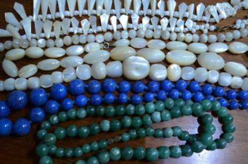 Collection of various beads necklaces