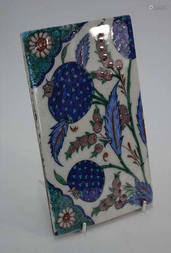 An early 20th century Turkish tile