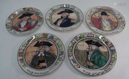 Five Royal Doulton Series Ware plates