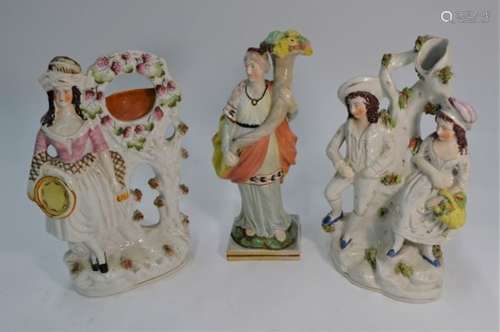 Three 19th century Staffordshire items