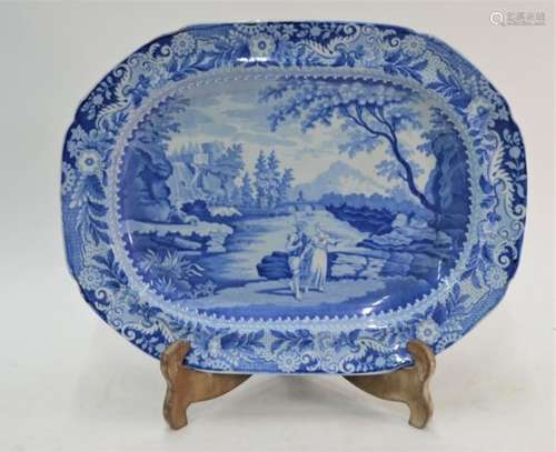 A large 19th century Brameld meat/turkey plate