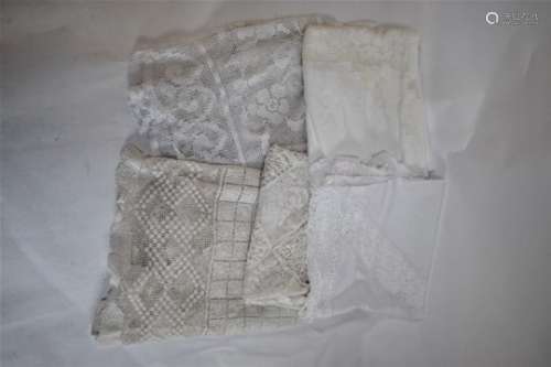 A box of assorted table linen