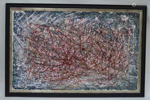 John Walsingham (b 1961) - 'Red II', mixed media, signed and dated 1998, 100 x 159 cmFollower of